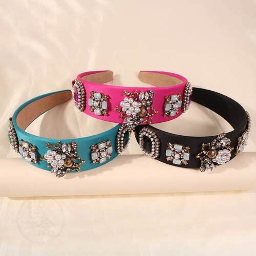 。F2389 Baroque temperament wide edge hair hoop female littl