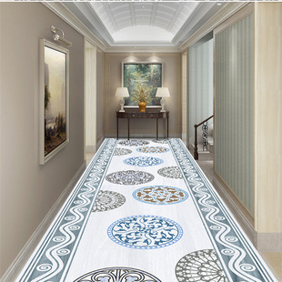 3d酒店走廊地毯宾馆过道楼梯垫长方形家用门口玄关地垫防滑床边毯