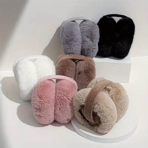 Solid Soft Plush Ear Keep Warmer Winter Earmuffs for Women M