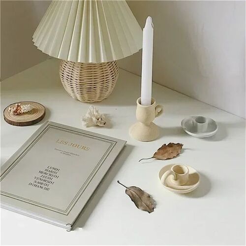 Ceramic Handhold Candlestick Ornaments Photography Home Deco