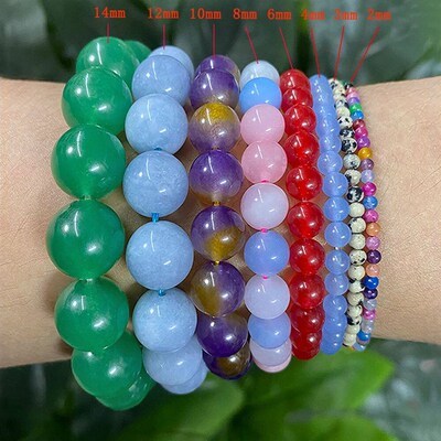 Natural Frost Matte Mixed Color Amazonite Stone Round Beads
