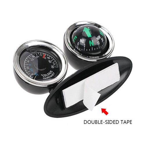 Car Ornaments Compass Thermometer Guide Ball Dashboard Meter
