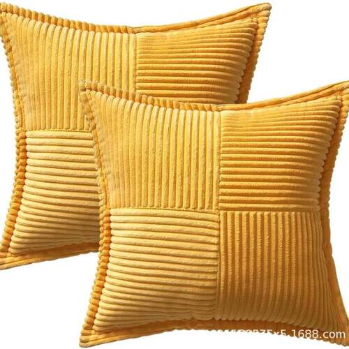 New Striped Solid Corduroy Sofa Pillow Covers 45*45cm