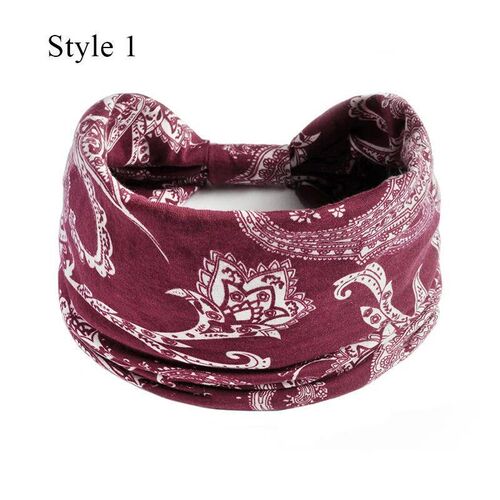 Fashion Women Boho Flower Wide Girls Hair Bands Dot Headband