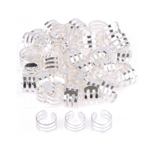 5-180pcs Hair Braid Dreadlock Beads Cuffs Clips Braid Spiral