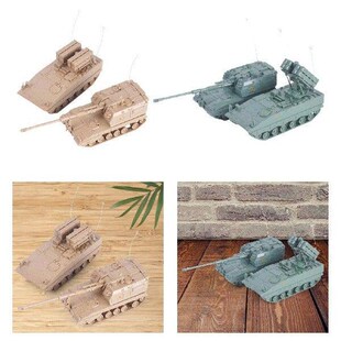 2 Pieces 1:72 Scale Tank Model DIY Assemble for Boy Party