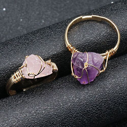 10-20mm Amethyst Rose Quartz Fluorite Natural Stone