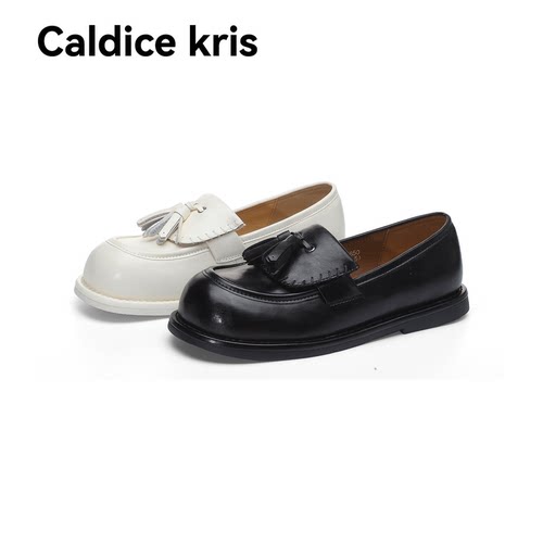 2026 复古风流苏乐福鞋女春季新款平底懒人小皮鞋  25850