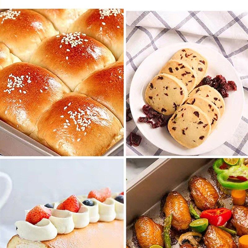 蛋糕烤盘模具烤箱用长方形不沾家用多功能古早面包雪花酥饼干烤盘