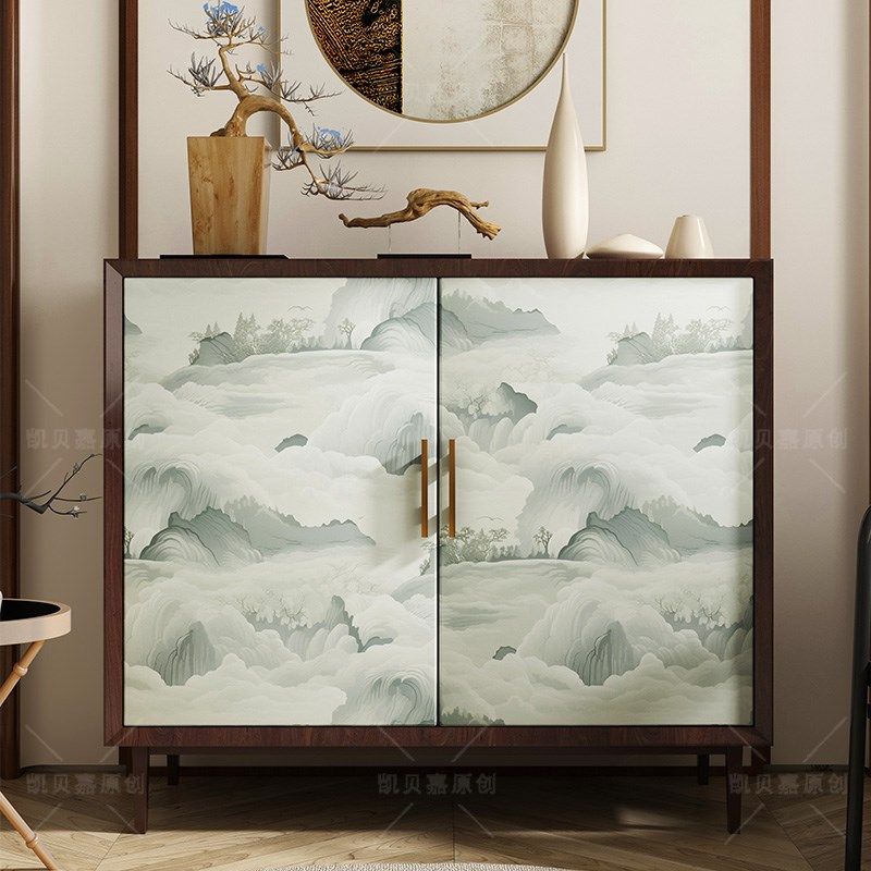 凯贝嘉中式国风装饰家具贴纸翻新改造柜子门橱柜布置自粘贴画,家居饰品,软装墙贴,淘宝优惠券,粉丝福利购,淘宝优惠卷