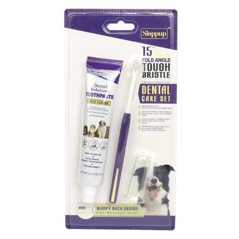 Dog toothbrush pet paste set cat oral cleaning狗狗牙刷1