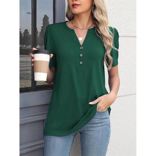 2025 Independent Station Xiyin V-neck Five-point Short-sleev