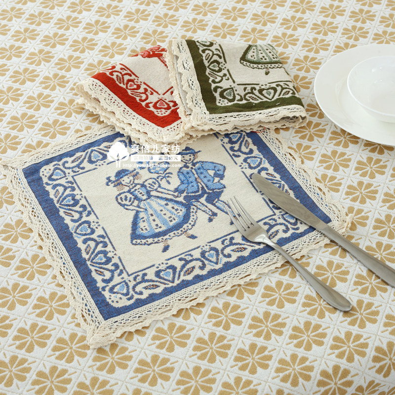 欧式餐垫亚麻西餐垫隔热垫 碗垫 茶杯垫 盘垫 茶几垫圆形 粗布垫,居家布艺,餐垫,淘宝优惠券,粉丝福利购,淘宝优惠卷