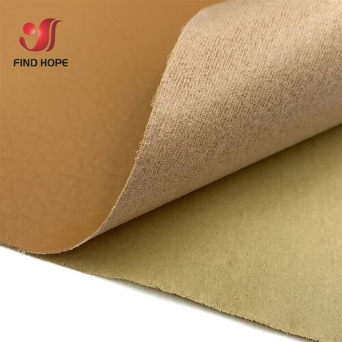 Litchi Pattern Back Self adhesive  Faux PU Leather Fabric Ho