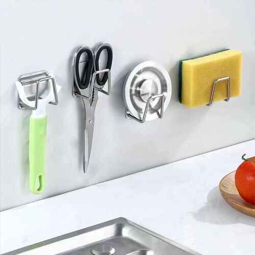 Kitchen Stainless Steel Sponges Racks Self Adhesive Sink Spo