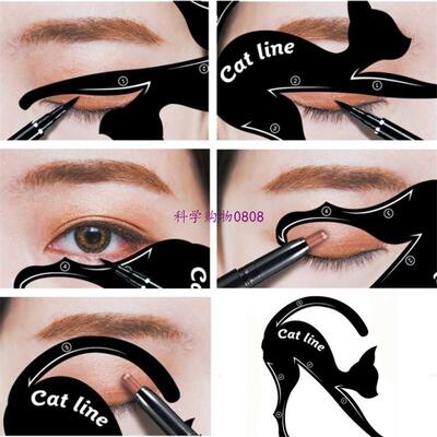 2Pcs Cat Line Stencils Pro Eye Makeup Tool Eyeliner Stencils