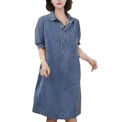 summer new style net re casual loose age-reucing ress, figur