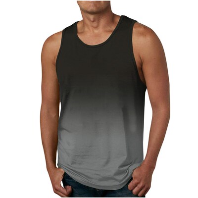2025 Gradient Print Fashionable Vortex Digital Print Vest T-