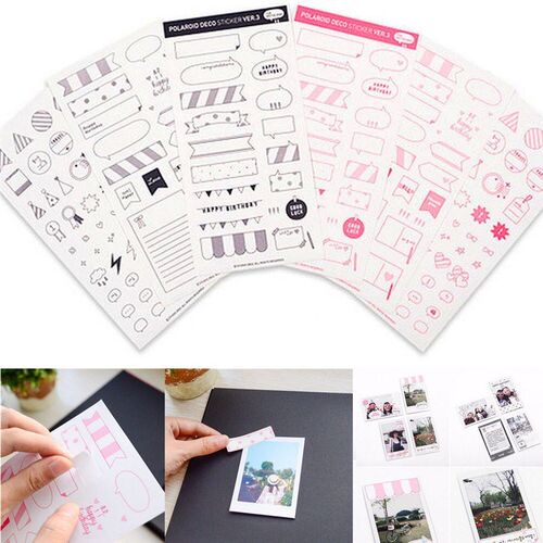 6 Sheets/lot Diy Album Sticky Notes Seal Sticker DIY Calend