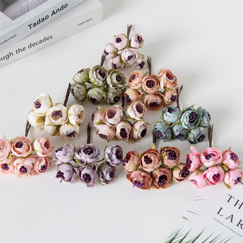 12PCS Artificial Flowers Christmas Decorations for Home Acce