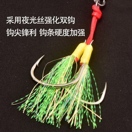 夜光镭射铁板3D打印铅鱼海钓马鲛鲅鱼马友亮片尾钩近海速沉铁板饵