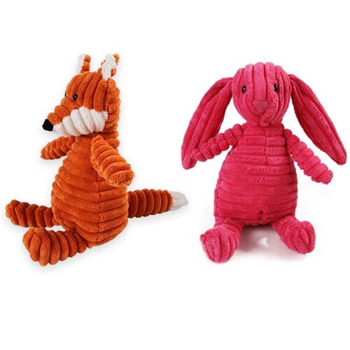 Pet Dog Plush Animal Chewing Toy Wear-resistant Squeak Cute