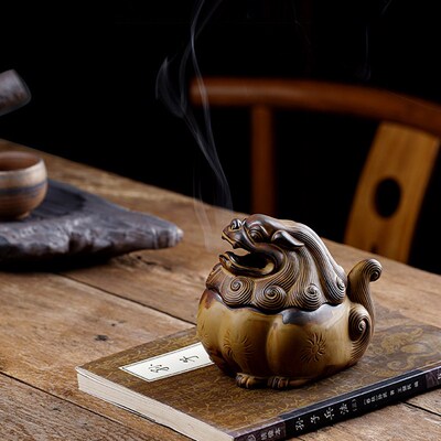 Creative Lucky Fortune Pan Incense Furnace Zen Ceramic Aroma