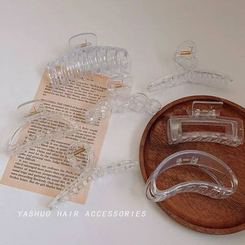 New Transparent Hair Claw Crab Acrylic Tough Claw Clip Women
