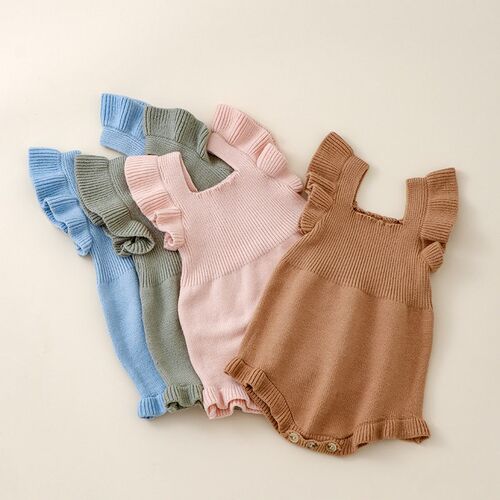 Baby Girls Knitted Sweater All-in-one Climbing Wear Womens