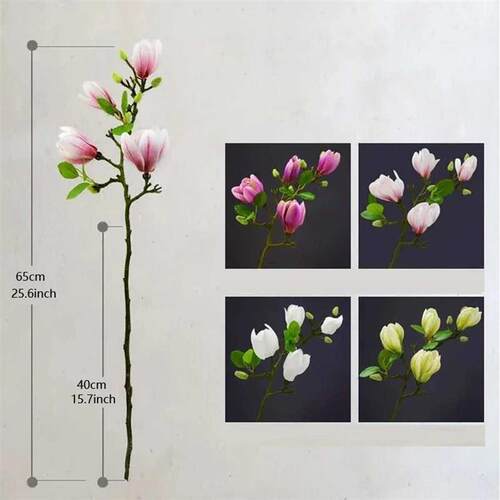 Artificial Magnolia Flower Branch For Home Living Room Deco