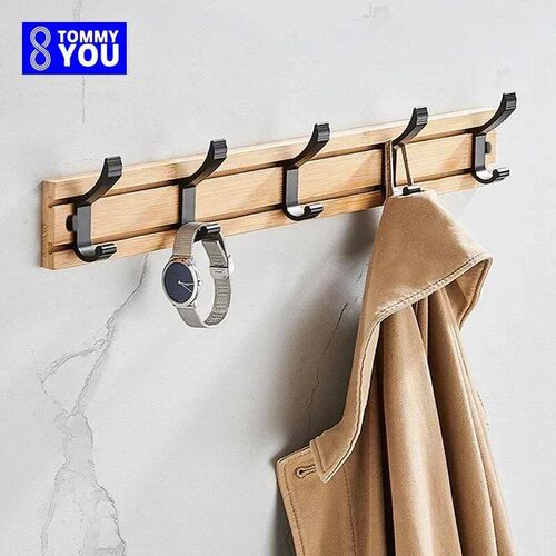 Creativity Adjustable Bamboo Coat Racks Wall Hanger Clothes