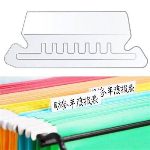 120Pcs Label Holder Letter Size Folders Wide-Angle Design