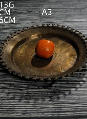 vintge复古纯黄铜托盘欧式镀银金属法式手持水果碟盘子拍摄软装