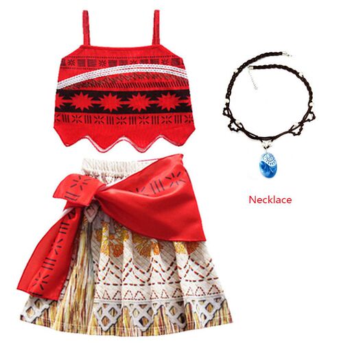 Kids Girls Clothes Cosplay Princess Dress Moana Children Vai