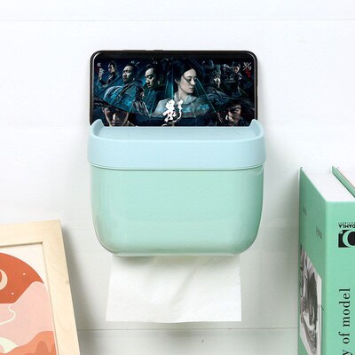 Toilet tissue box waterproof drilling wall hung toilet as
