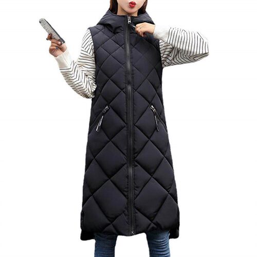 Outwear  Stylish Zipper Pockets Lady Coat Thick Winter Vest