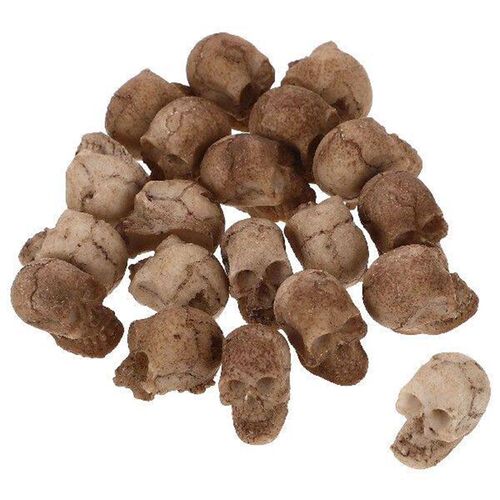 20 Pcs Resin Skull Decors Cork Party Layout Head Artificial