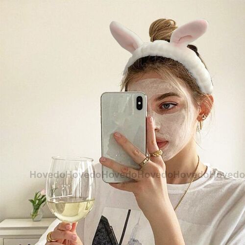 Wash Face Hair Holder Hairbands Soft Warm Coral Fleece Bow A