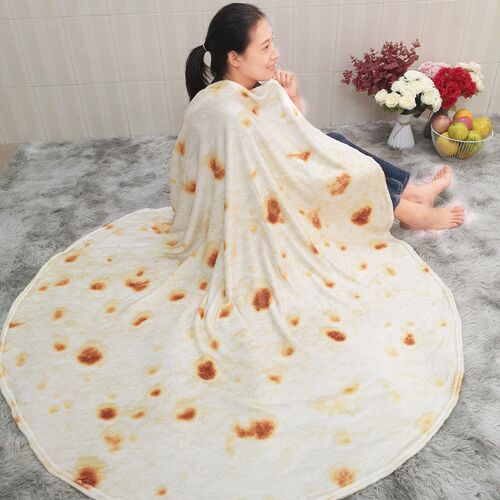 Corn Tortilla Blanket Pita Lavash Soft Throw Blanket for Bed