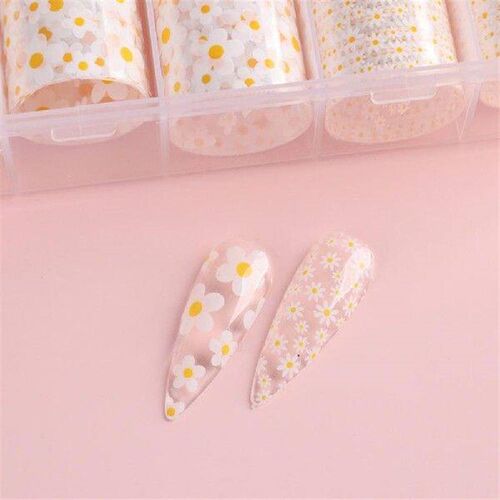 1 Box Good Nail Sticker Self Adhesive PET Manicures Floral