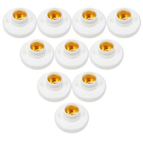 10 Pcs Flat Mounted Lamp Holder E27 Screw Luo Mouth (602