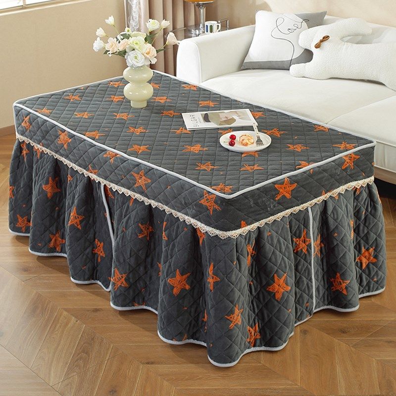 定制专拍冬季黑白格烤火罩加绒加厚电炉罩长方形茶几罩烤火桌罩,居家布艺,烤火罩,淘宝优惠券,粉丝福利购,淘宝优惠卷