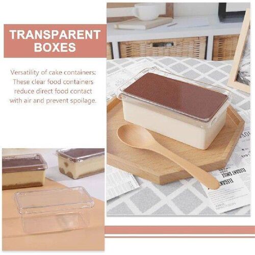10 Pcs Clear Tiramisu Boxes Transparent Mousse Cake