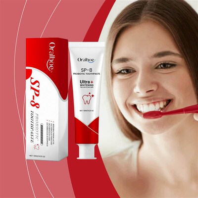 ORALHOE Probiotic Mint Toothpaste for Fresh Breath, Teeth Cl