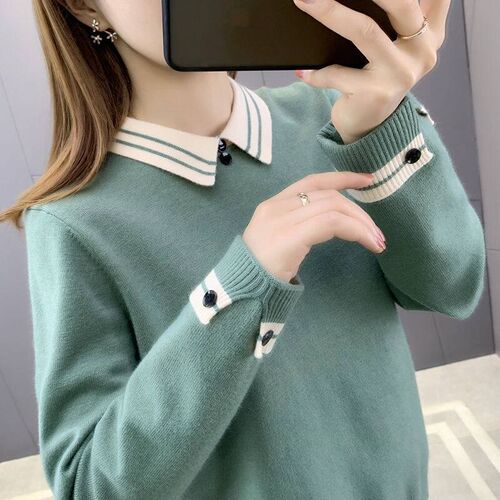 Fashionable New Autumn And Winter Coat Womens Lapel Top Lar