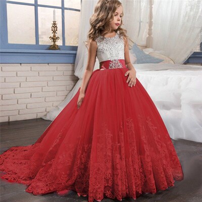 Girls Christmas Dress For Kids Wedding Evening Party Bridesm