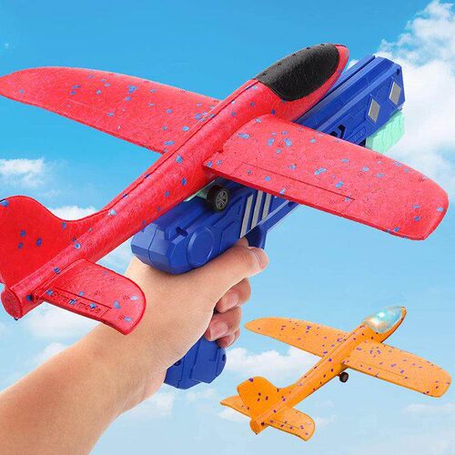 Foam Plane 10M Launcher Catapult Glider Airplane Gun Toy Chi