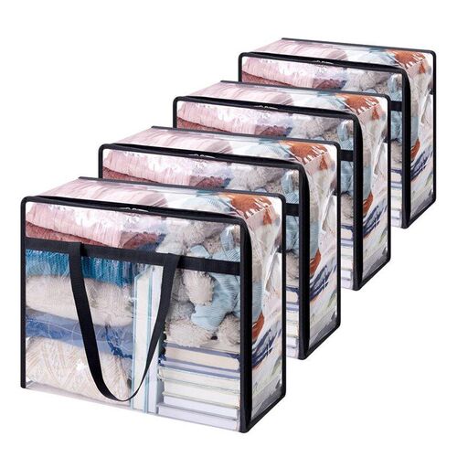 Transparent Storage Bag Pvc Portable Folding Toy Clothing Qu