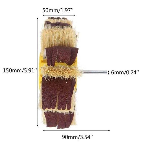Shaft Mounted Sisal Emery Cloth Bristle Grinding Buffing