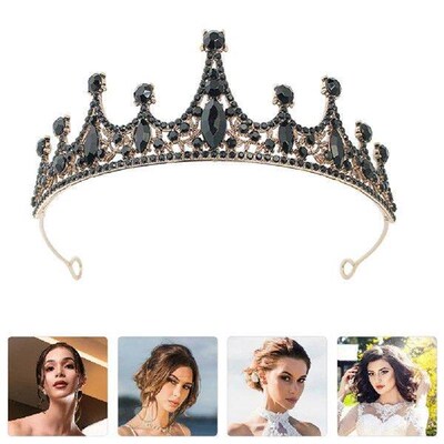 Crystals Decor Baroque Crown The Hair-hoop for Bride Props